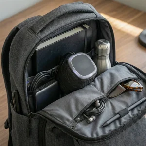 Portable Bluetooth Speaker with Light Up Logo and Lanyard - Image 5