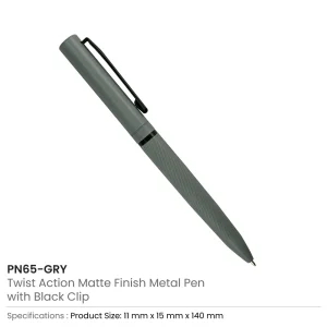 Metal Pens Twist Action Matte Finish and Black Clip - Image 7